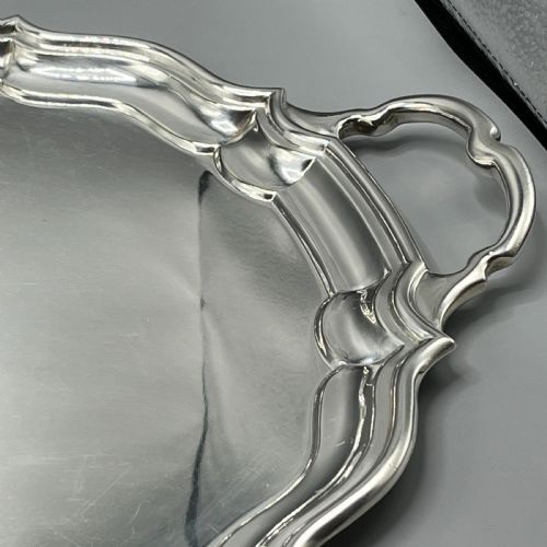 EXTRA LARGE SILVER PLATED BUTLER SERVING TRAY BY J HARDY ABERDEEN - ADDITIONAL PHOTO 17