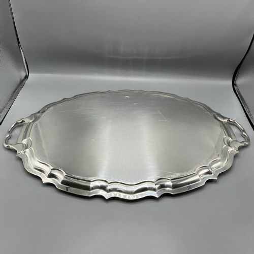 EXTRA LARGE SILVER PLATED BUTLER SERVING TRAY BY J HARDY ABERDEEN - ADDITIONAL PHOTO 18