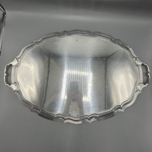 EXTRA LARGE SILVER PLATED BUTLER SERVING TRAY BY J HARDY ABERDEEN - ADDITIONAL PHOTO 19
