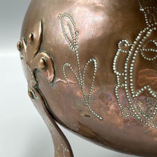 ARTS CRAFTS SOLID COPPER JARDINIERE PLANTER - ADDITIONAL PHOTO 2