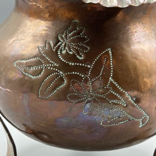 ARTS CRAFTS SOLID COPPER JARDINIERE PLANTER - ADDITIONAL PHOTO 6