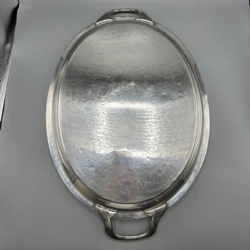 LARGE VICTORIAN SILVER PLATED SERVING TRAY - ADDITIONAL PHOTO 19