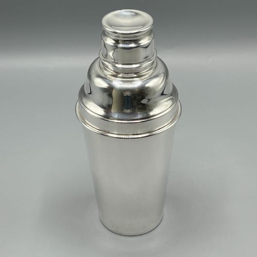 art deco silver plated cocktail shaker - CATEGORY: ANTIQUE SILVER - DATED 1930