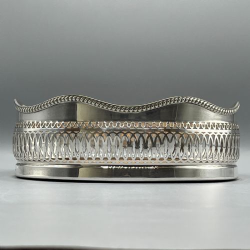 LARGE VICTORIAN SILVER PLATED MAGNUM WINE BOTTLE DECANTER HOLDER COASTER - ADDITIONAL PHOTO 10