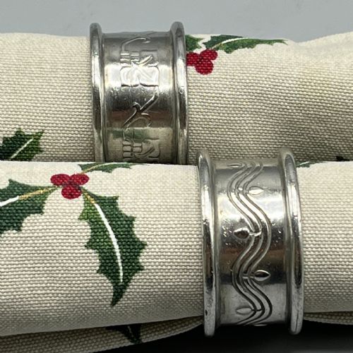PAIR LIBERTY CO PEWTER NAPKIN RINGS - ADDITIONAL PHOTO 1