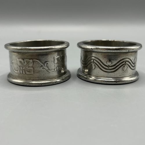 PAIR LIBERTY CO PEWTER NAPKIN RINGS - ADDITIONAL PHOTO 2