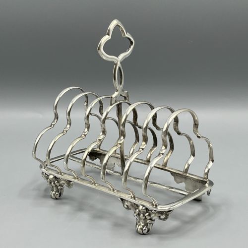 victorian silver plated toast rack by william hutton - CATEGORY: ANTIQUE SILVER - DATED VICTORIAN