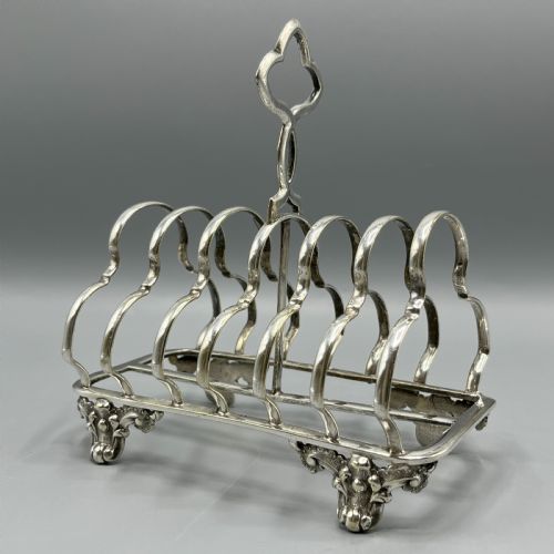 VICTORIAN SILVER PLATED TOAST RACK BY WILLIAM HUTTON - ADDITIONAL PHOTO 1