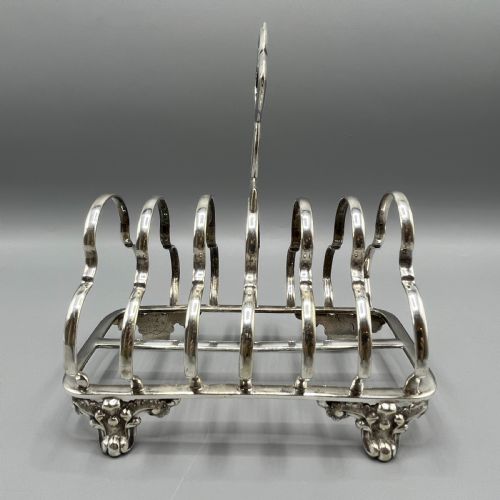 VICTORIAN SILVER PLATED TOAST RACK BY WILLIAM HUTTON - ADDITIONAL PHOTO 3