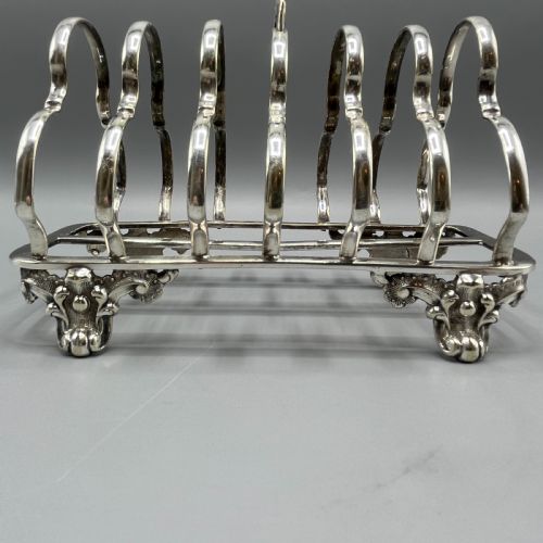 VICTORIAN SILVER PLATED TOAST RACK BY WILLIAM HUTTON - ADDITIONAL PHOTO 4