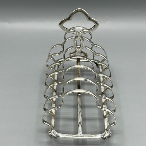 VICTORIAN SILVER PLATED TOAST RACK BY WILLIAM HUTTON - ADDITIONAL PHOTO 8