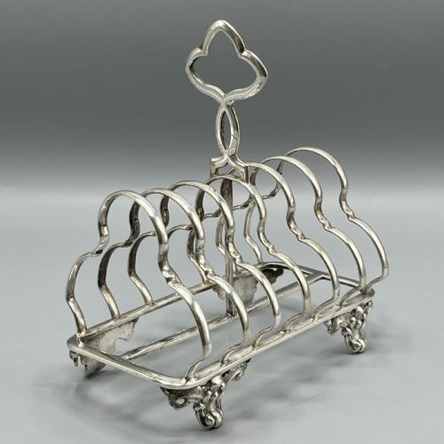 VICTORIAN SILVER PLATED TOAST RACK BY WILLIAM HUTTON - ADDITIONAL PHOTO 10