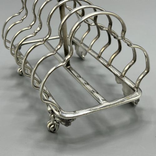 VICTORIAN SILVER PLATED TOAST RACK BY WILLIAM HUTTON - ADDITIONAL PHOTO 13