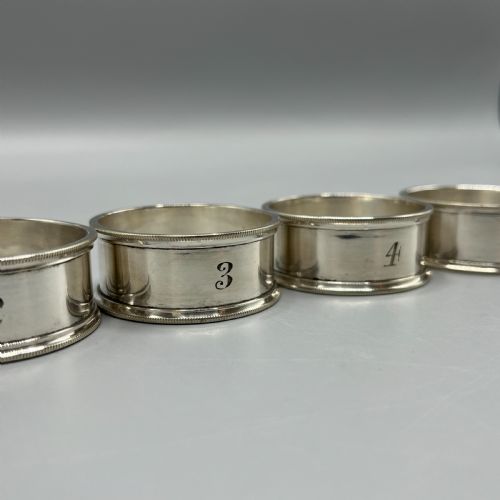 SET OF 6 SILVER PLATED NUMBERED NAPKIN RINGS - ADDITIONAL PHOTO 6