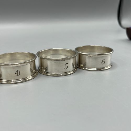 SET OF 6 SILVER PLATED NUMBERED NAPKIN RINGS - ADDITIONAL PHOTO 7