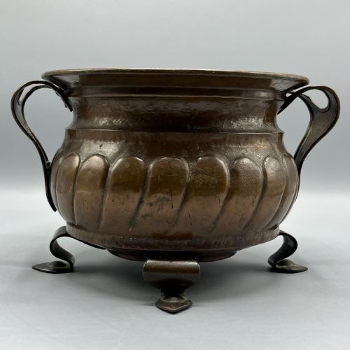 ARTS CRAFTS SOLID COPPER JARDINIERE INDOOR PLANTER - ADDITIONAL PHOTO 2