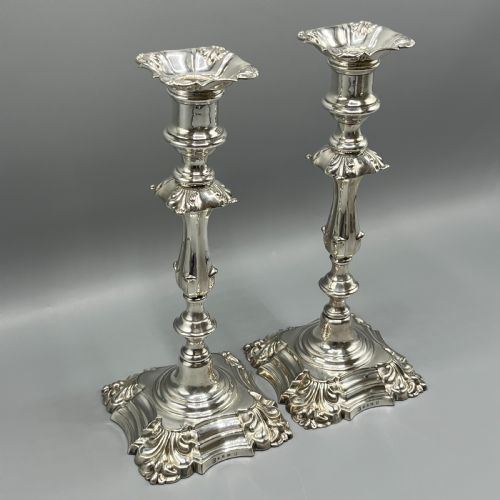 fig 1. Pair Elkington & Co Silver Plated Candlesticks