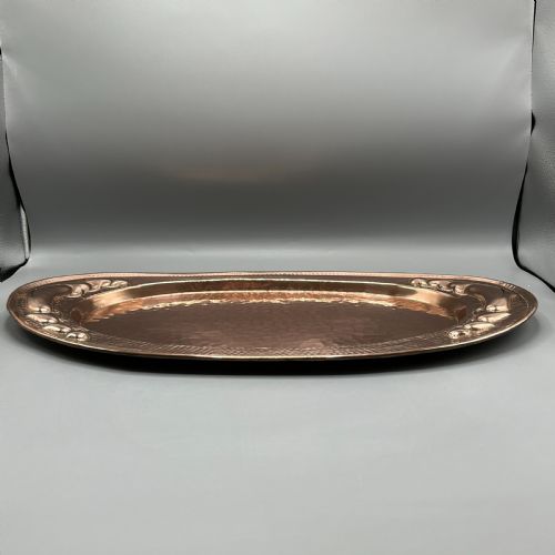 LARGE ARTS CRAFTS ART NOUVEAU REPOUSSE COPPER TRAY - ADDITIONAL PHOTO 8