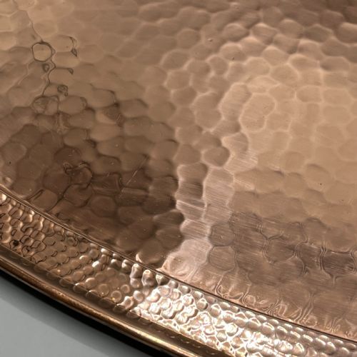 LARGE ARTS CRAFTS ART NOUVEAU REPOUSSE COPPER TRAY - ADDITIONAL PHOTO 17