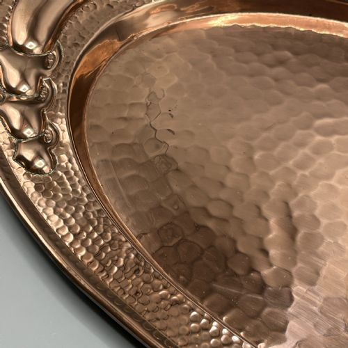 LARGE ARTS CRAFTS ART NOUVEAU REPOUSSE COPPER TRAY - ADDITIONAL PHOTO 18