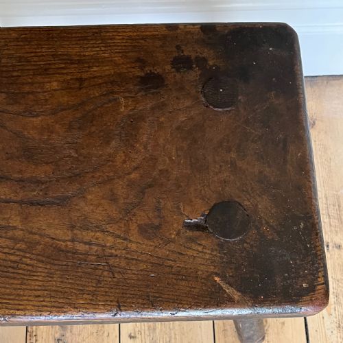 ANTIQUE OAK STOOL - ADDITIONAL PHOTO 6