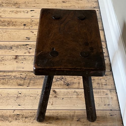 ANTIQUE OAK STOOL - ADDITIONAL PHOTO 9