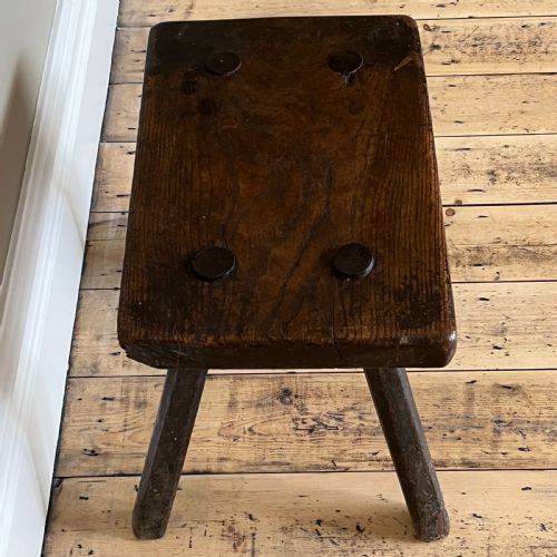 ANTIQUE OAK STOOL - ADDITIONAL PHOTO 10