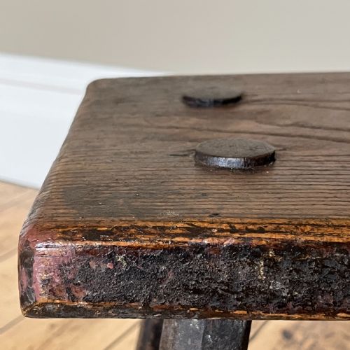 ANTIQUE OAK STOOL - ADDITIONAL PHOTO 15