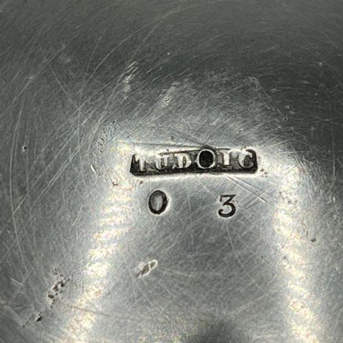 LIBERTY CO PEWTER PORRINGER BOWL OR SUGAR BASIN WITH CABOCHONS TUDRIC 03 - ADDITIONAL PHOTO 12