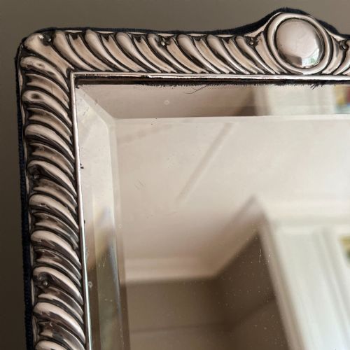 EDWARDIAN STERLING SILVER STRUT MIRROR - ADDITIONAL PHOTO 2