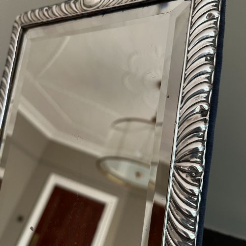 EDWARDIAN STERLING SILVER STRUT MIRROR - ADDITIONAL PHOTO 4