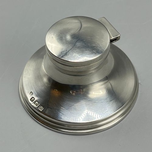 ANTIQUE ART DECO STERLING SILVER INKWELL - ADDITIONAL PHOTO 3