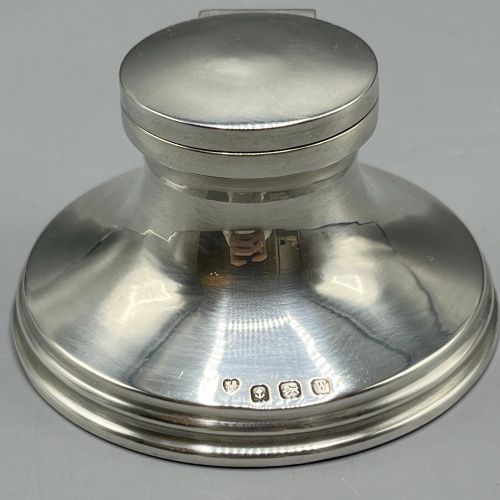 ANTIQUE ART DECO STERLING SILVER INKWELL - ADDITIONAL PHOTO 4