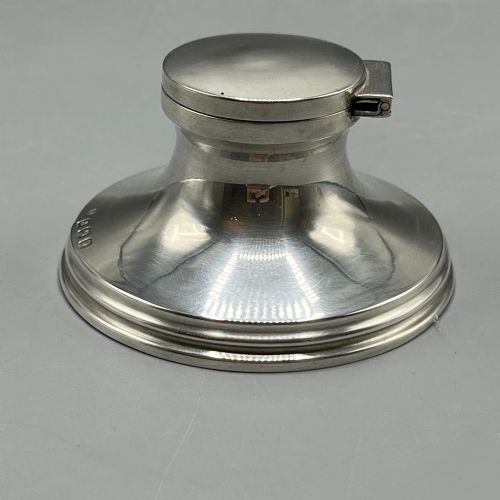 ANTIQUE ART DECO STERLING SILVER INKWELL - ADDITIONAL PHOTO 5