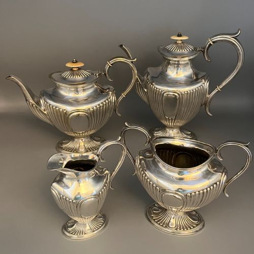 Victorian Silver Plated 4-Piece Tea & Coffee Set
