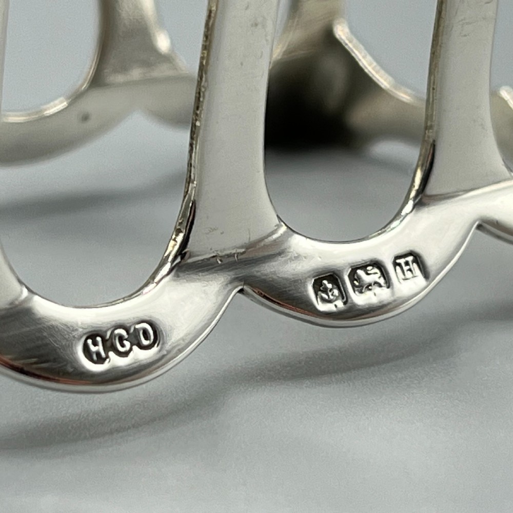 Pair of Solid Silver Art Deco Toast Racks Hallmarked Birmingham 1932 View XI