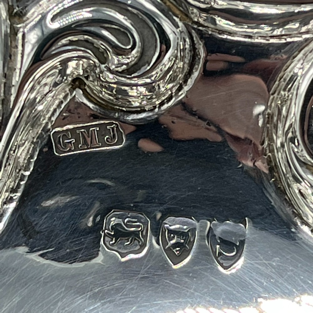 Pair Solid Sterling Silver Bon Bon Dishes Heavy Gauge View VII