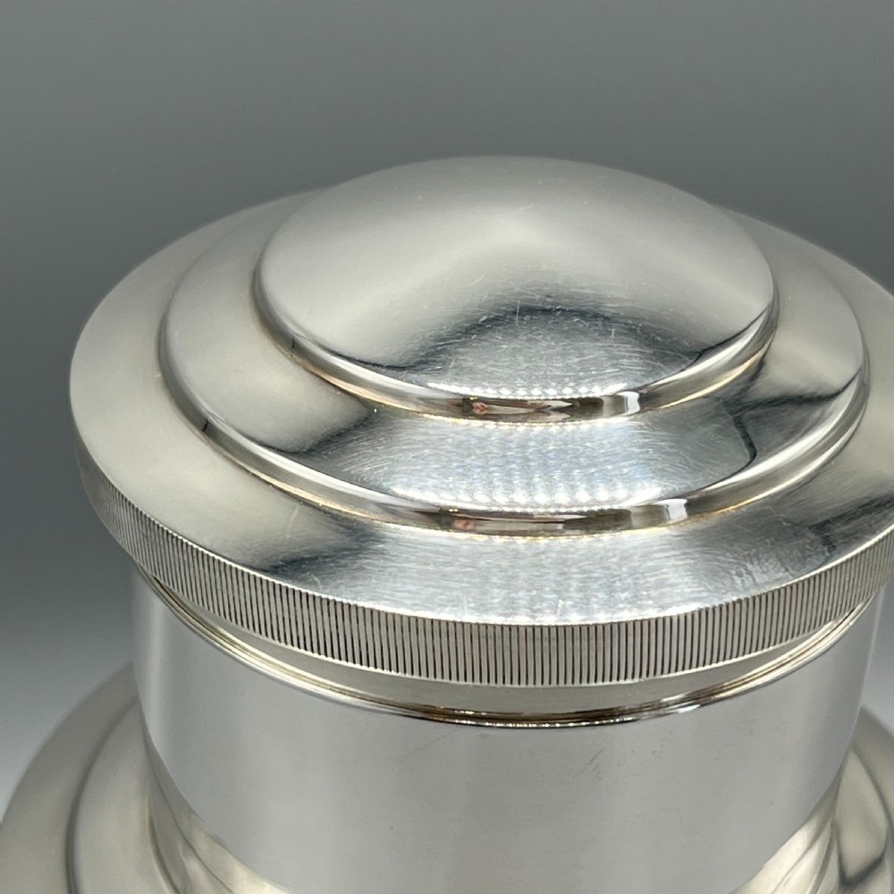 Large Art Deco Silver Plated Cocktail Shaker By Mappin & Webb View V