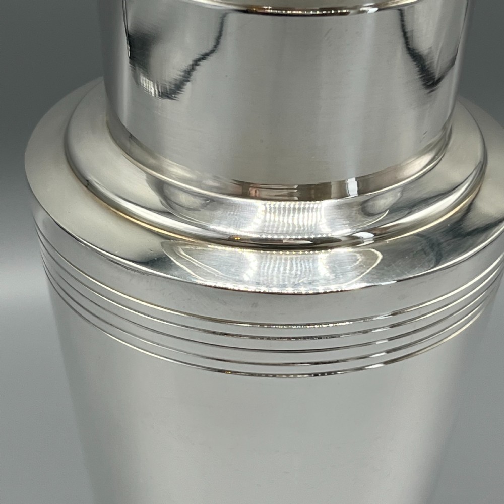 Large Art Deco Silver Plated Cocktail Shaker By Mappin & Webb View VI