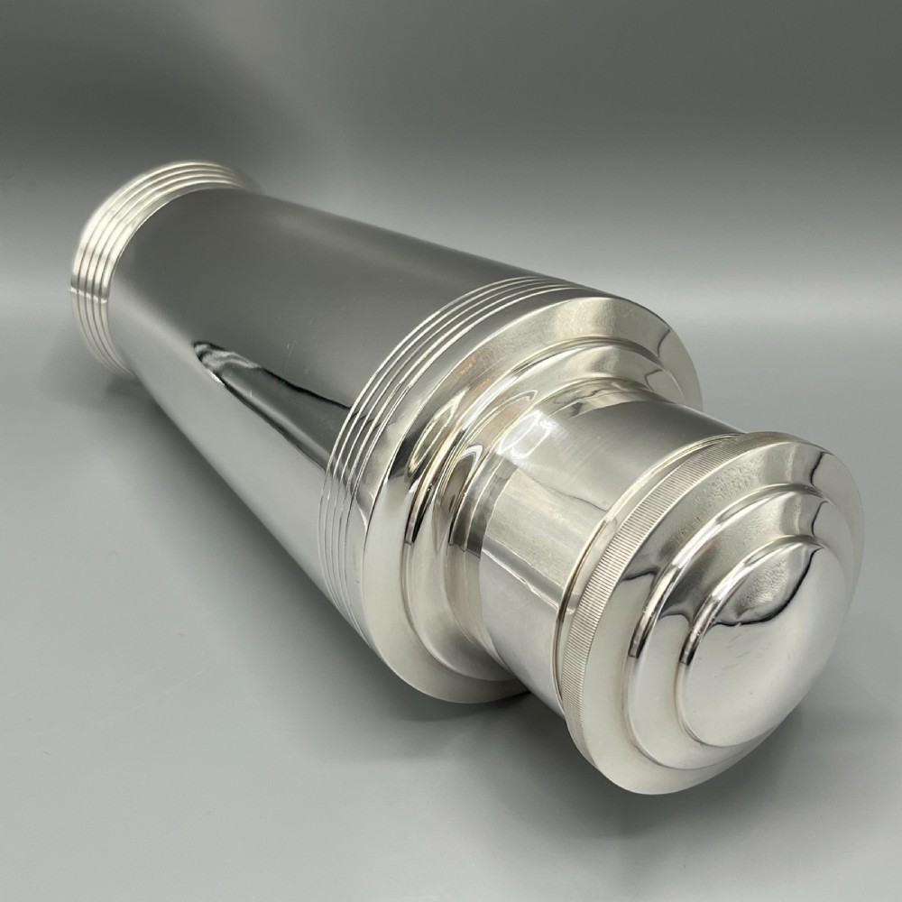 Large Art Deco Silver Plated Cocktail Shaker By Mappin & Webb View VIII