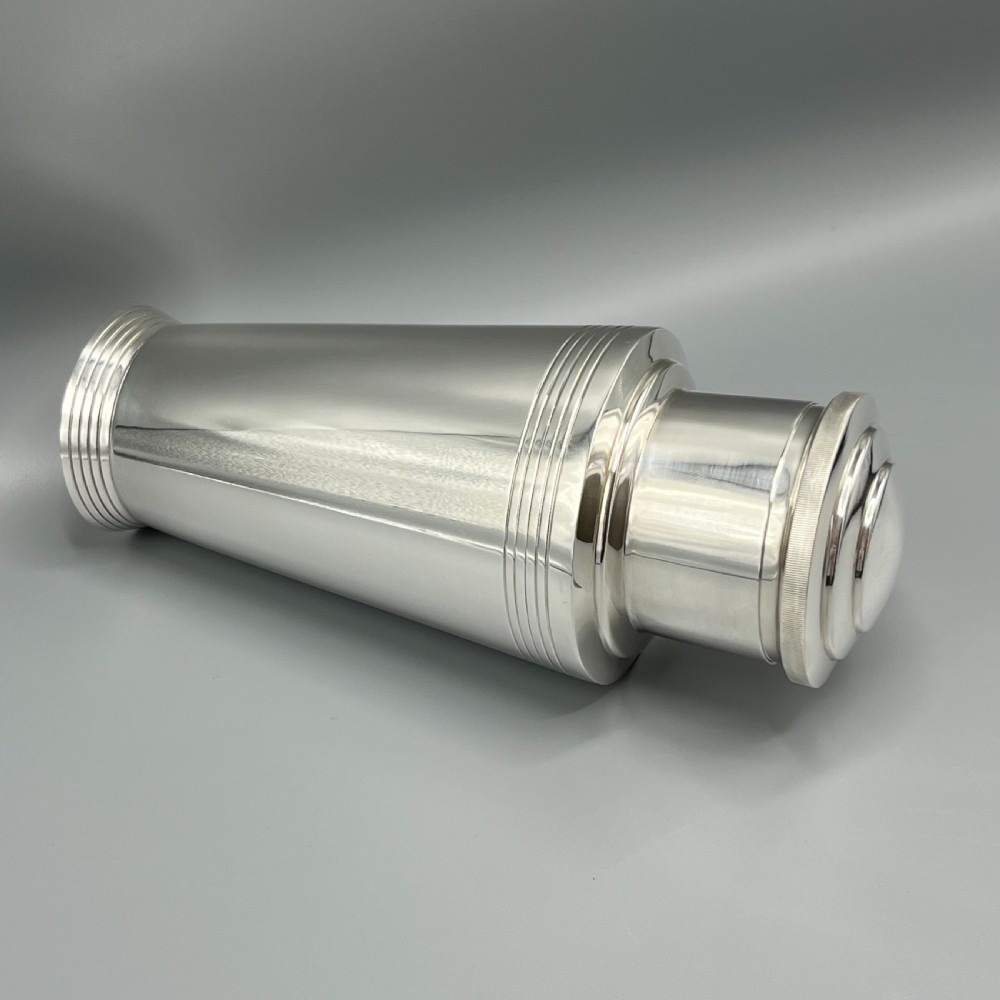 Large Art Deco Silver Plated Cocktail Shaker By Mappin & Webb View IX
