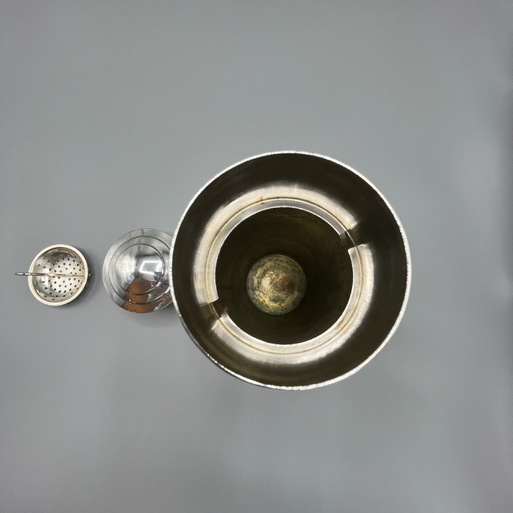 Large Art Deco Silver Plated Cocktail Shaker By Mappin & Webb View XI