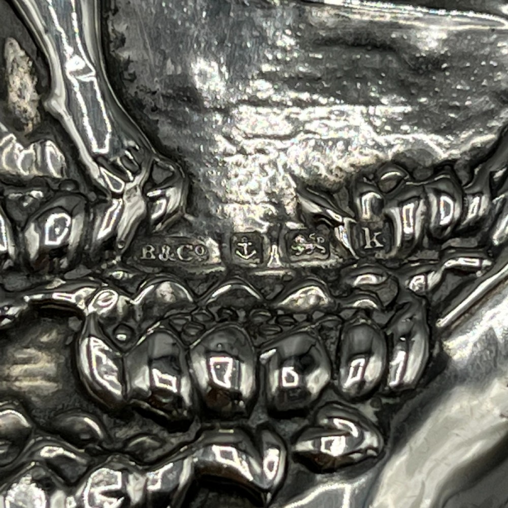 Art Nouveau Sterling Silver Hand Mirror Repousse Cherub Hallmarked Birmingham 1909 View VIII