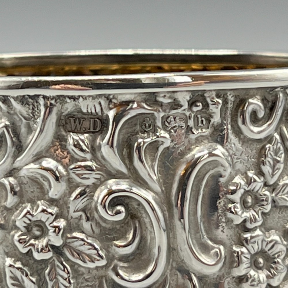 Edwardian Solid Silver Foliate Embossed Cream Jug Hallmarked Birmingham 1901 View III