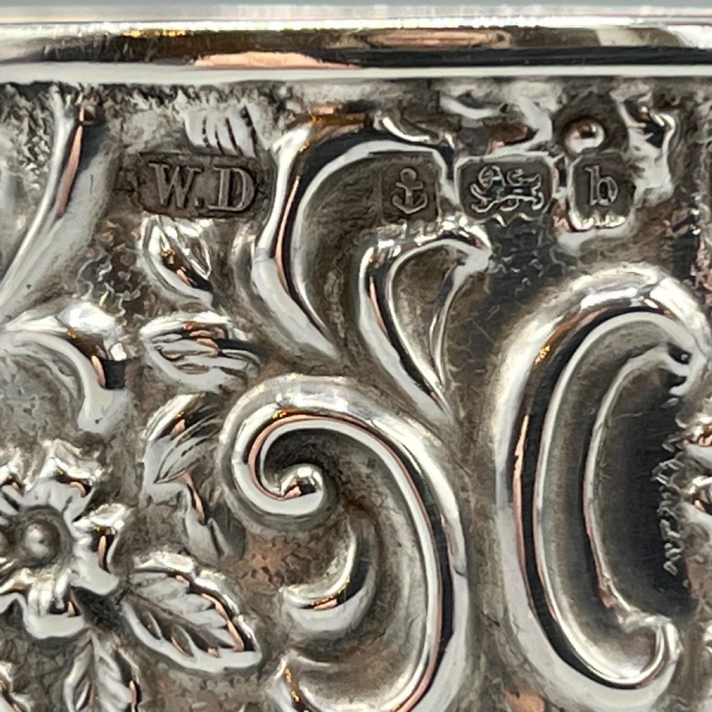 Edwardian Solid Silver Foliate Embossed Cream Jug Hallmarked Birmingham 1901 View IX