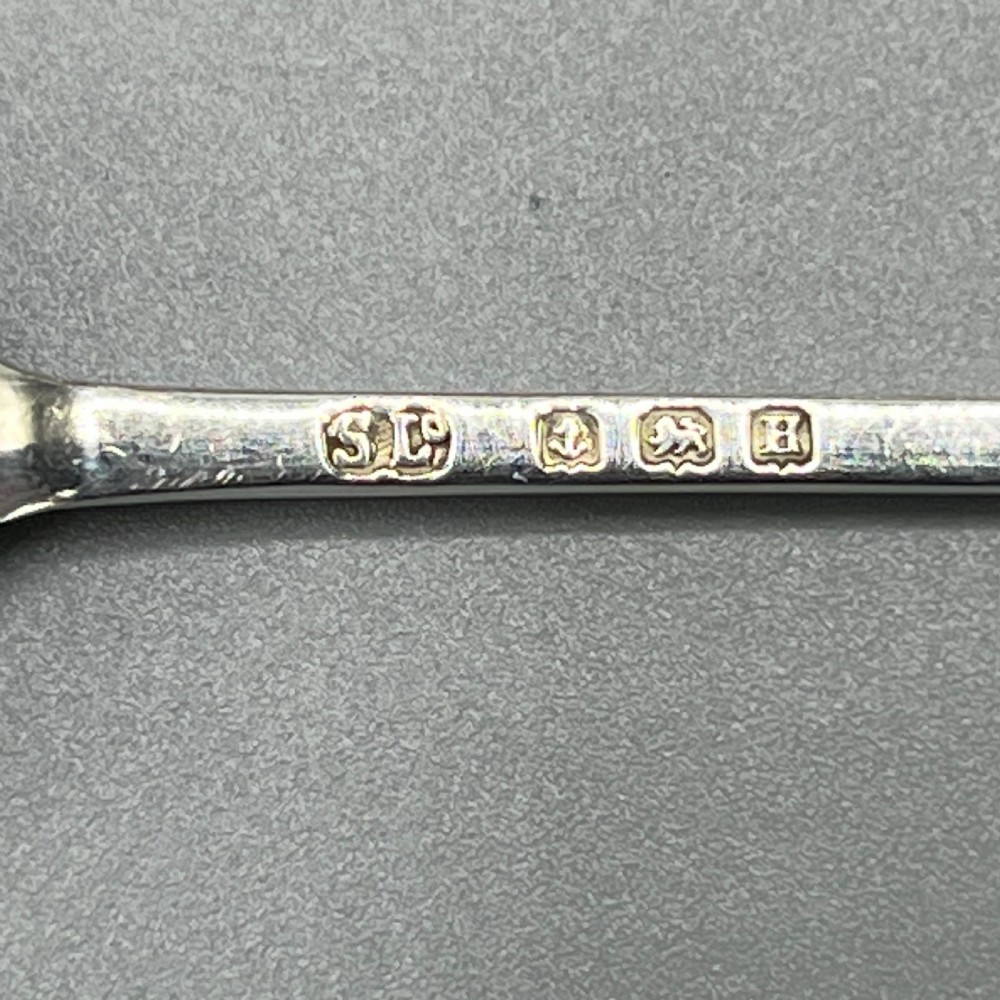 Cased Set of 6 Solid Silver Coffee Spoons Art Deco Hallmarked Birmingham 1932 View VII