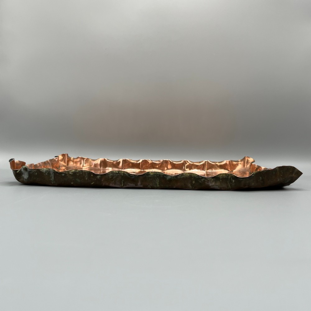 Art Nouveau Copper Repousse Gallery Tray View X