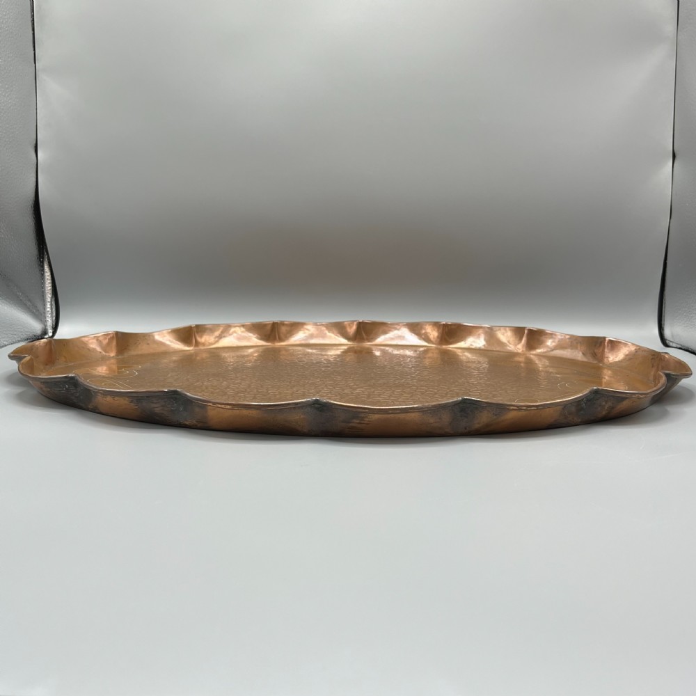Large Art Nouveau Copper Gallery Serving Tray View VII