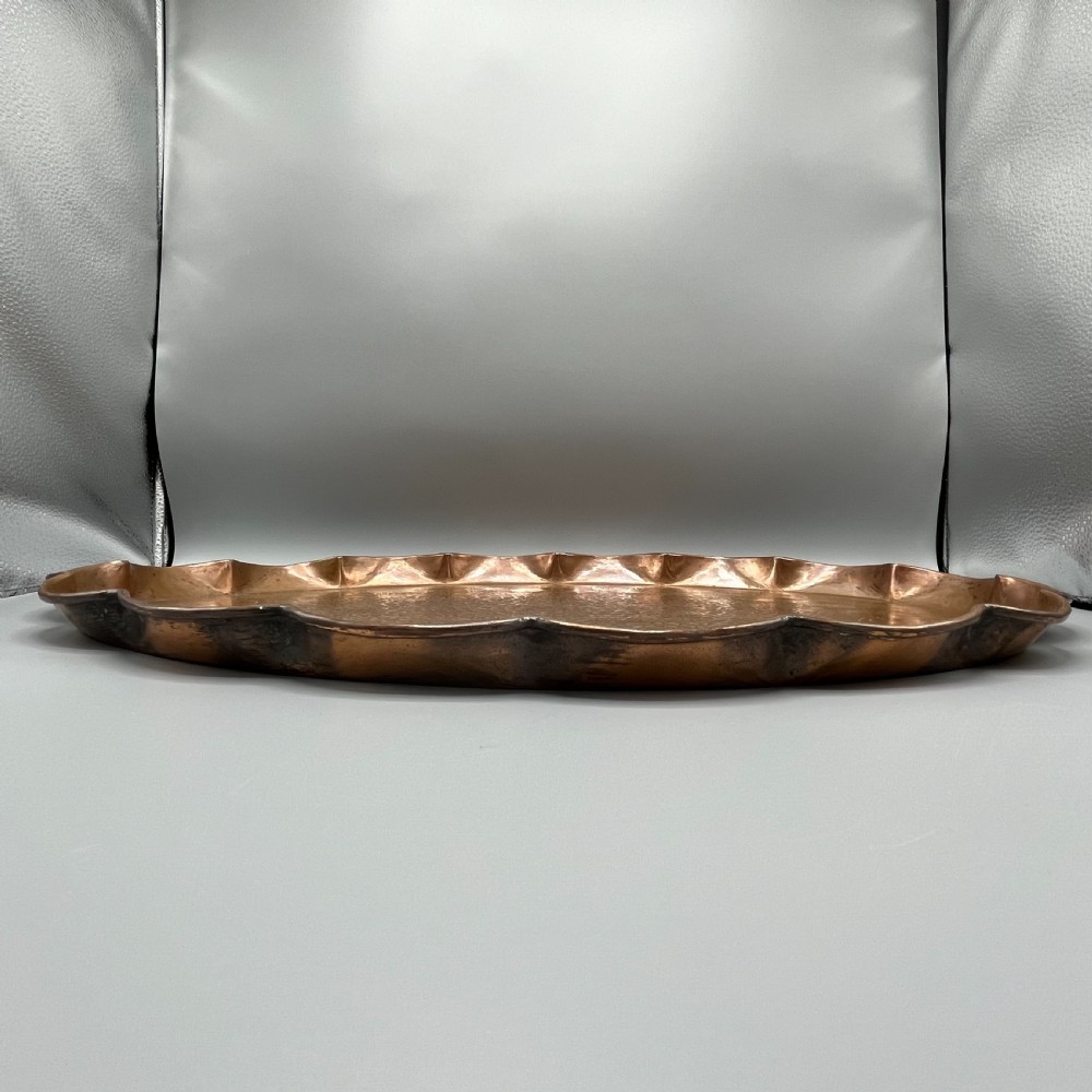 Large Art Nouveau Copper Gallery Serving Tray View VIII