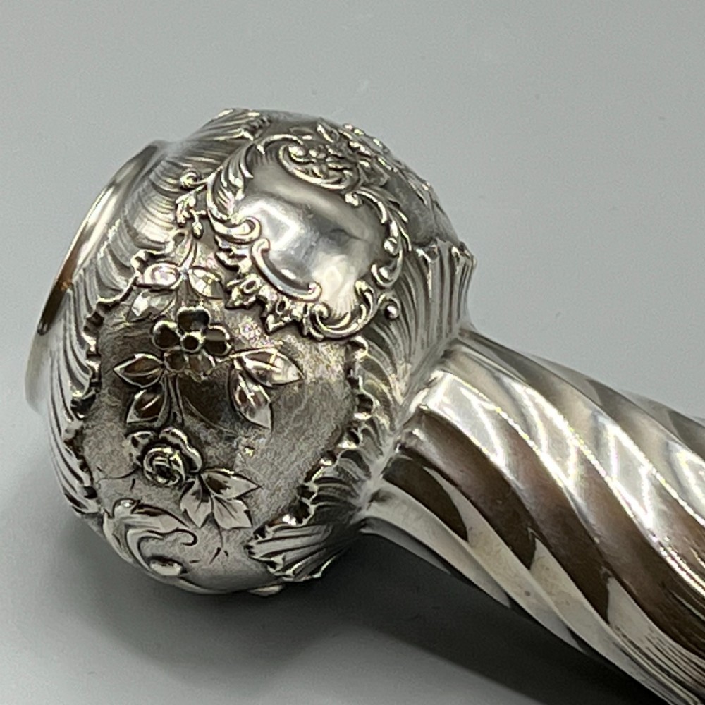 Art Nouveau Silver Plated Foliate Embossed Bud Vase View X